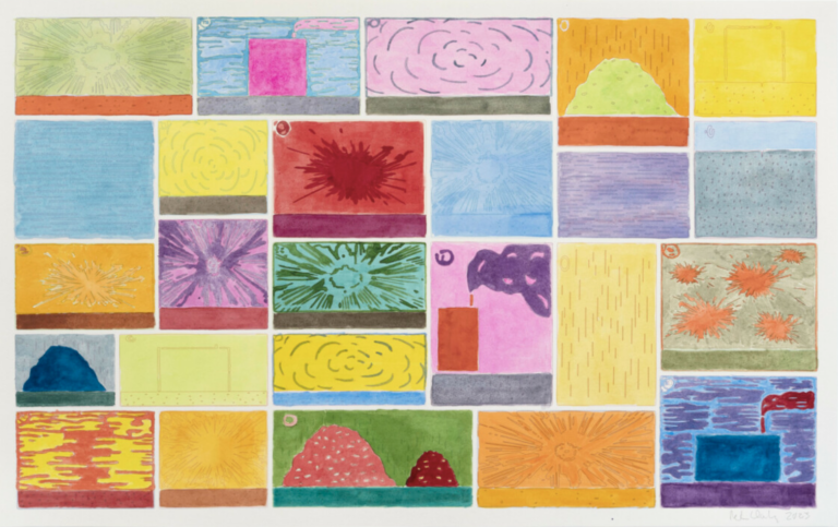 Hand-Painted: Watercolors and Drawings. Peter Halley