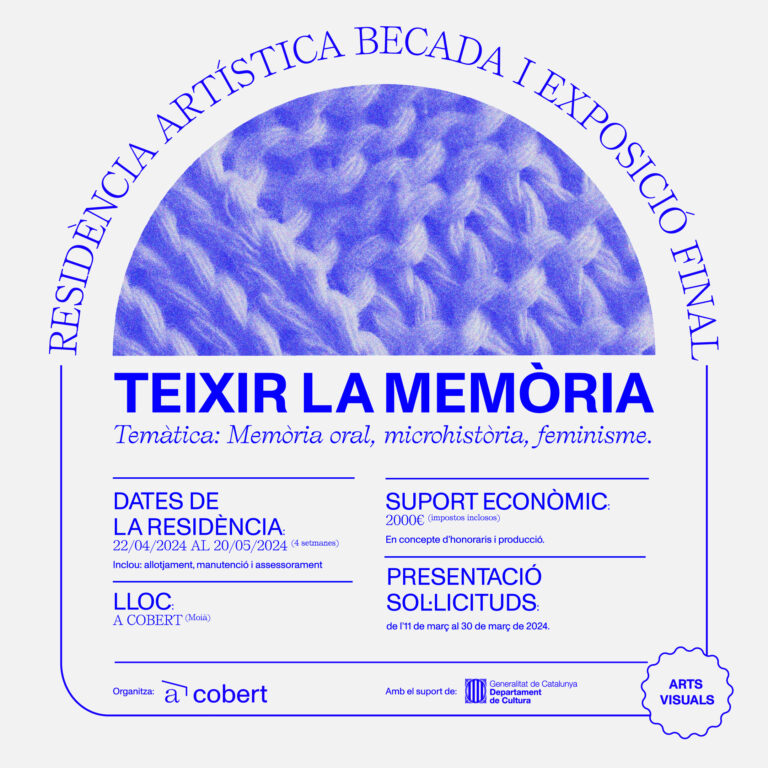 Convocatòria residència becada TEIXIR LA MEMÒRIA