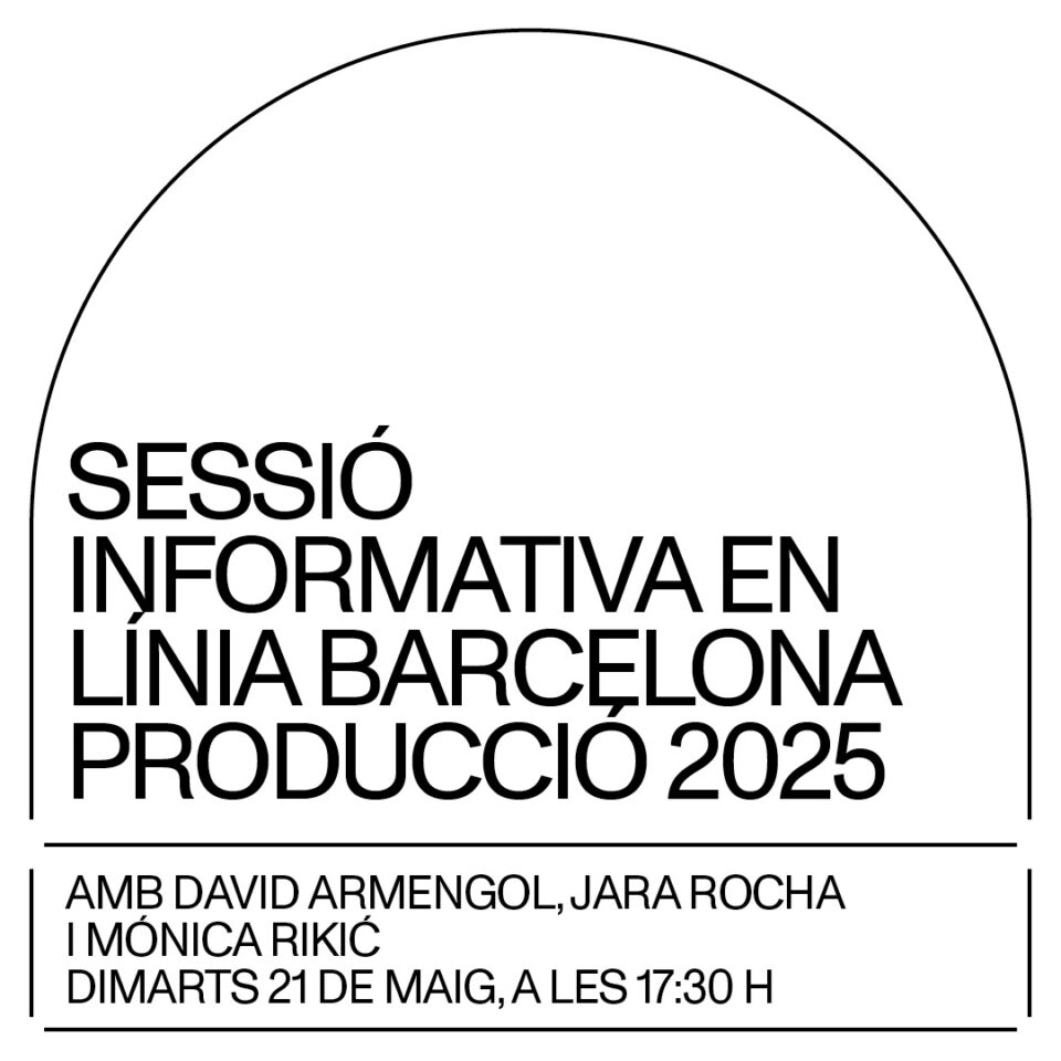 Sessió informativa online Convocatòria Barcelona Producció 2025
