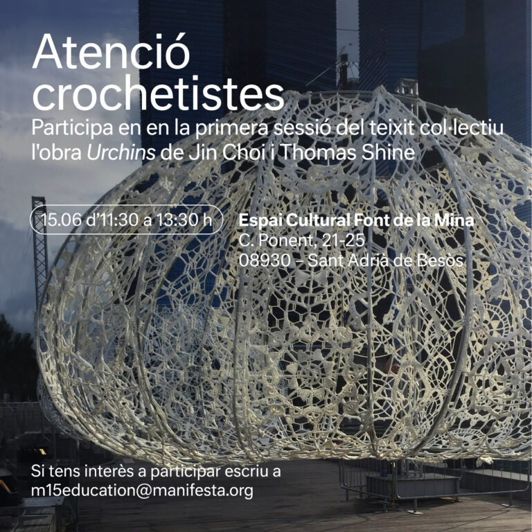 Participa en la primera sessió del teixit col·lectiu de l’obra «Urchins» de Jin Choi i Thomas Shine