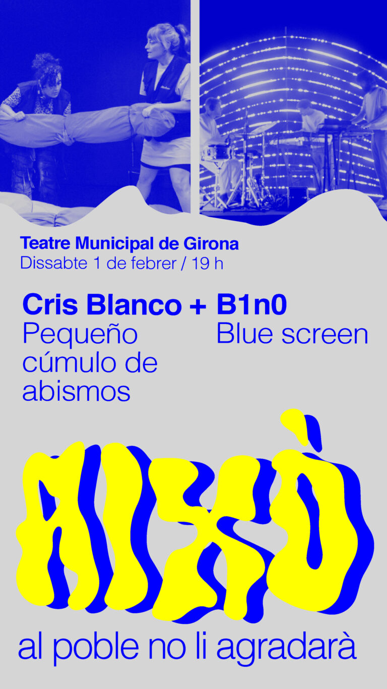 ‘Pequeño cúmulo de abismos’ de Cris Blanco  + ‘Blue Screen’ de b1n0