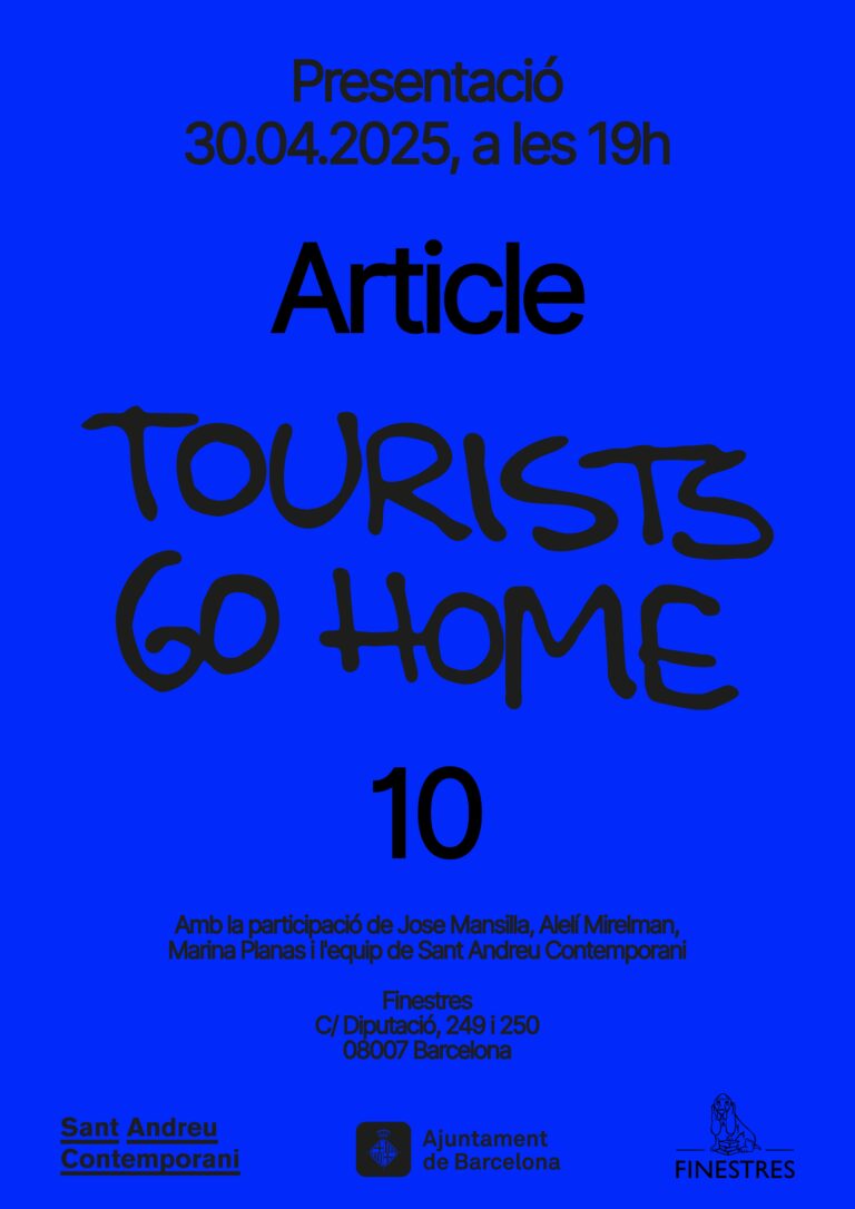 Presentació d’Article 10. TOURISTS, GO HOME a la llibreria Finestres