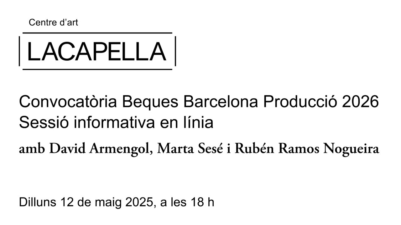 Sessió informativa en línia Barcelona Producció 2026