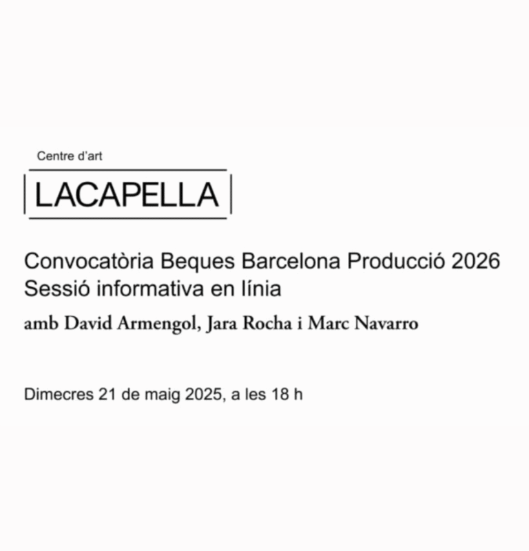 Sessió informativa en línia Barcelona Producció 2026