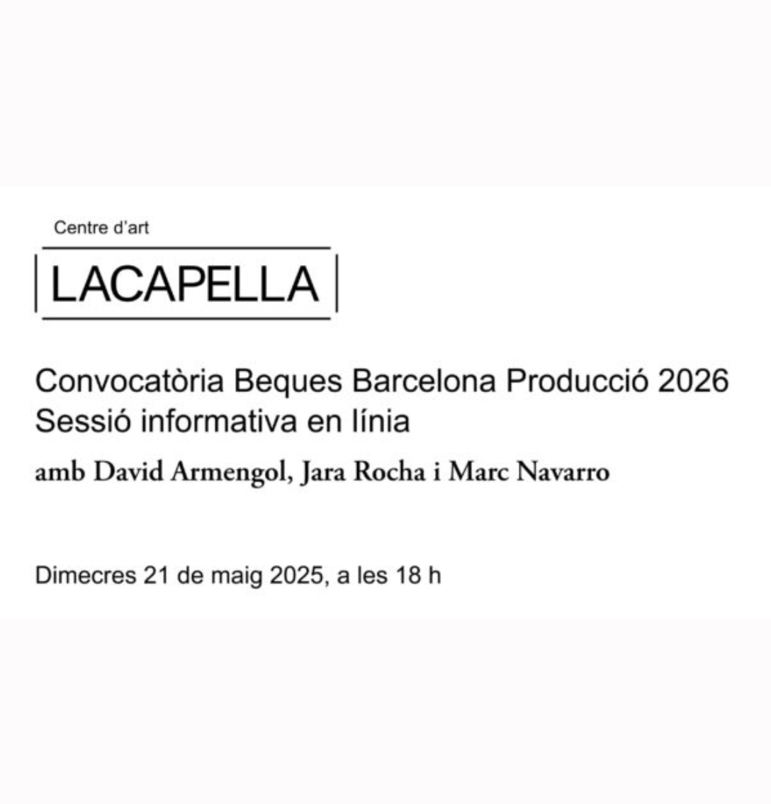 Sessió informativa en línia Barcelona Producció 2026