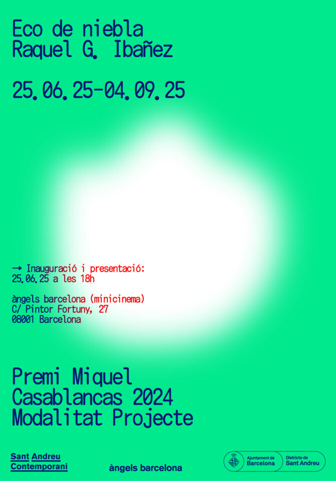 Presentació d’”Eco de niebla”, de Raquel G. Ibáñez, en l’espai minicinema de la galeria àngels barcelona (ART NOU)