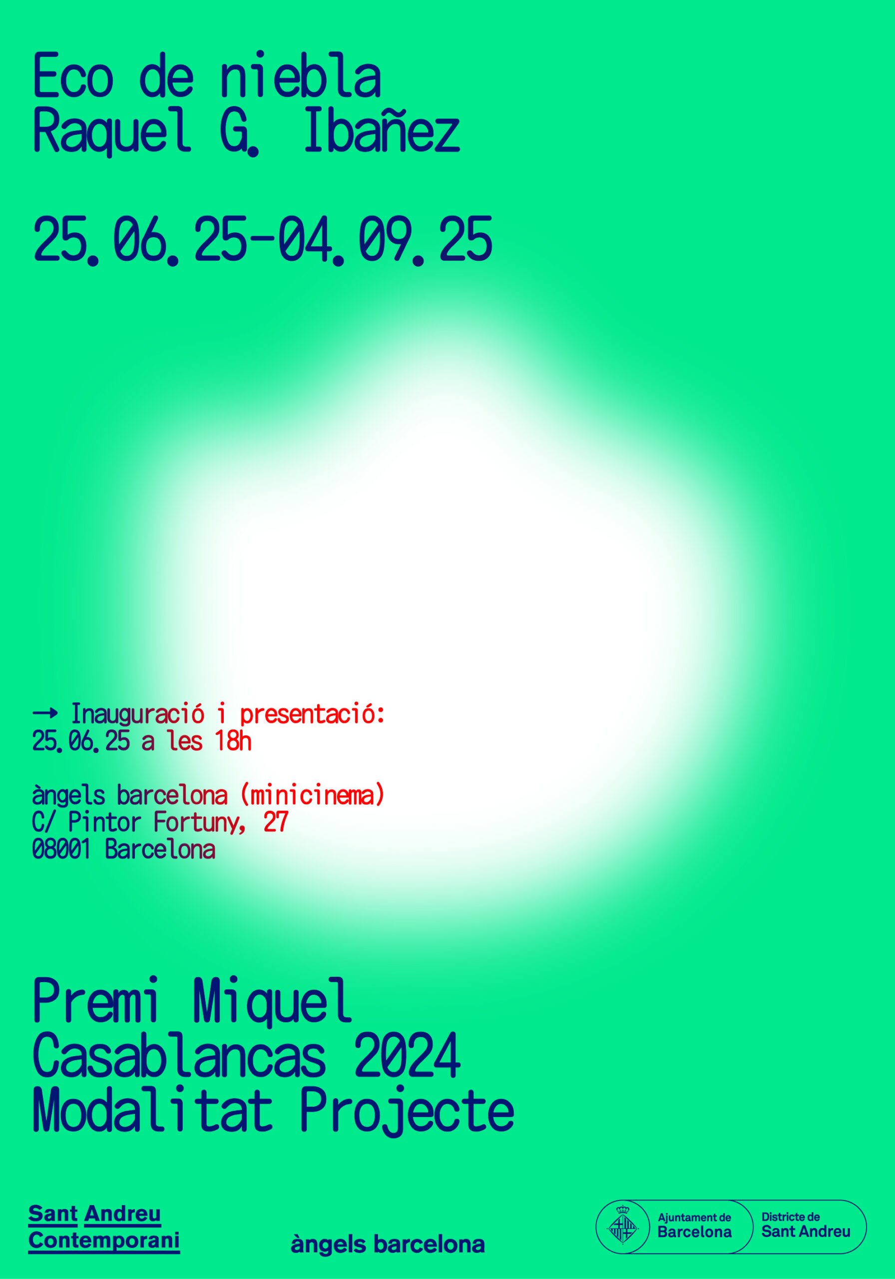 Presentació d'”Eco de niebla”, de Raquel G. Ibáñez, en l’espai minicinema de la galeria àngels barcelona (ART NOU)