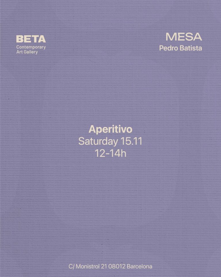 Aperitiu | Mesa. Pedro Batista