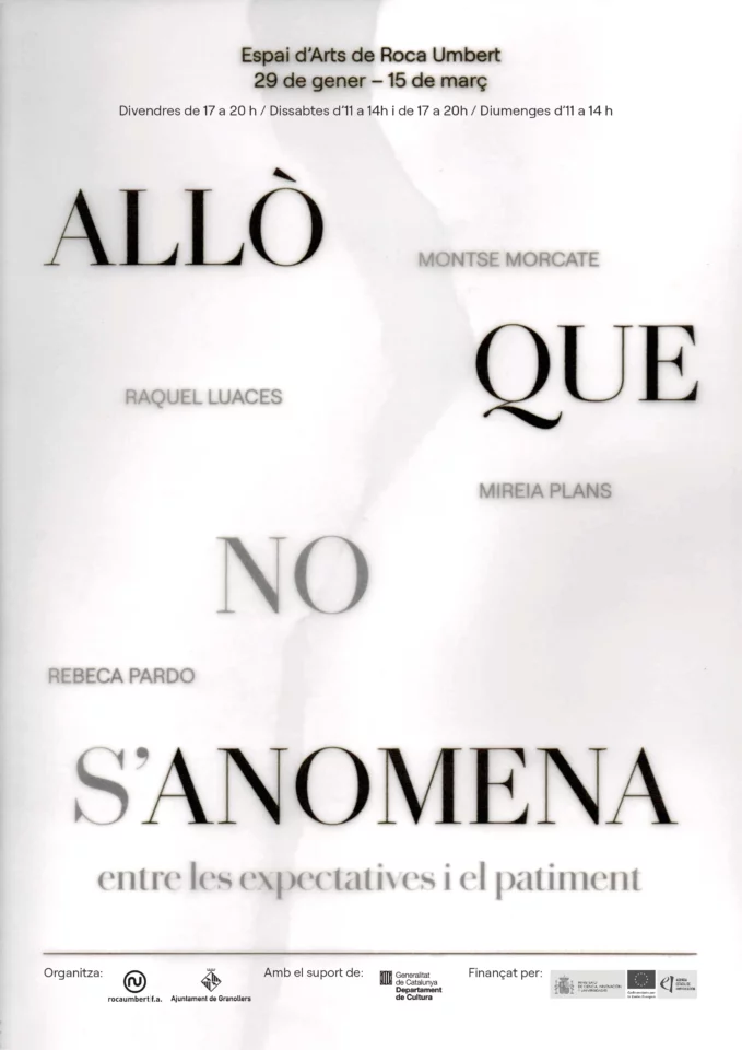 Inauguració de l’exposició “Allò que no s’anomena. Entre les expectatives i el patiment”
