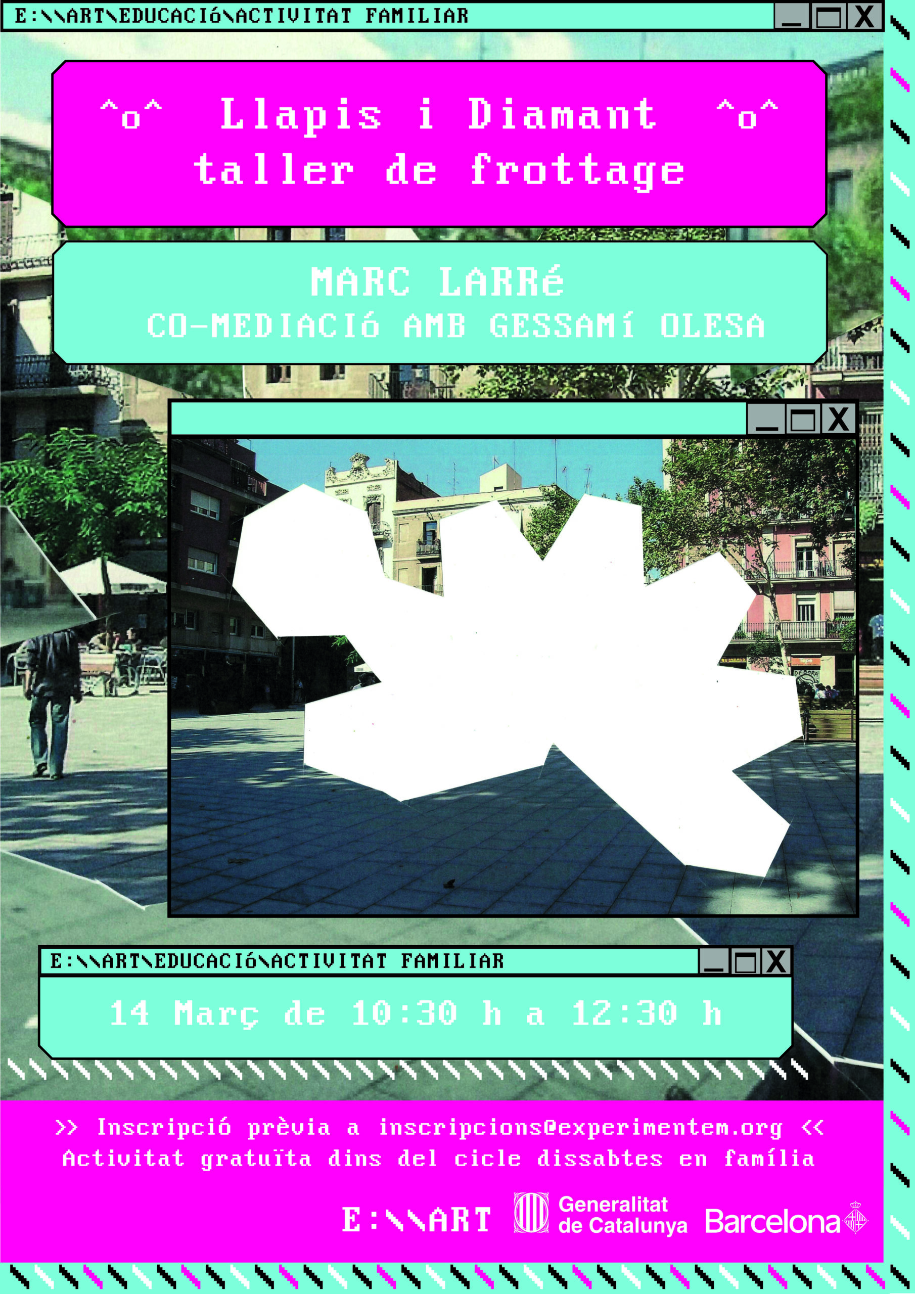 «Llapis i diamant, taller de frottage” dins el cicle Dissabtes en Família