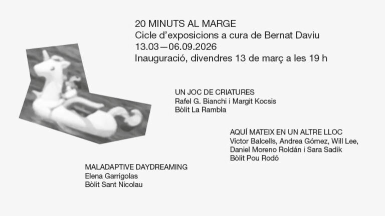 Visita comentada a les tres exposicions del Cicle «20 minuts al marge». Amb el comissari Bernat Daviu